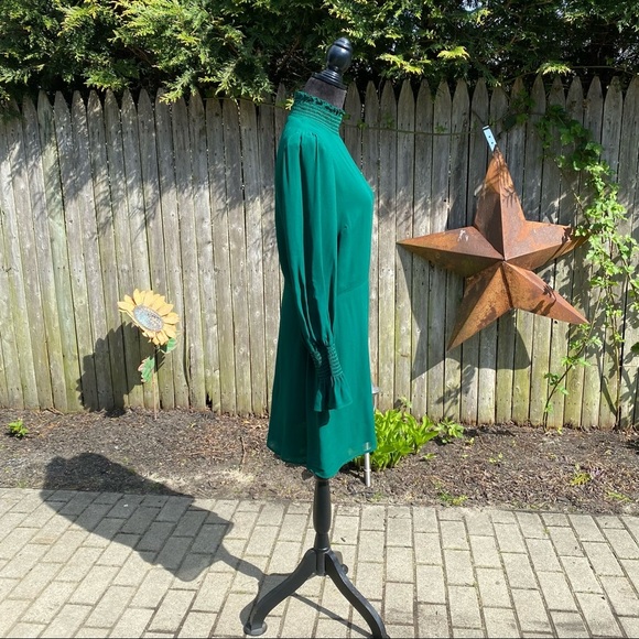Reformation Long Sleeve Green Mini Dress NWT - Picture 10 of 15
